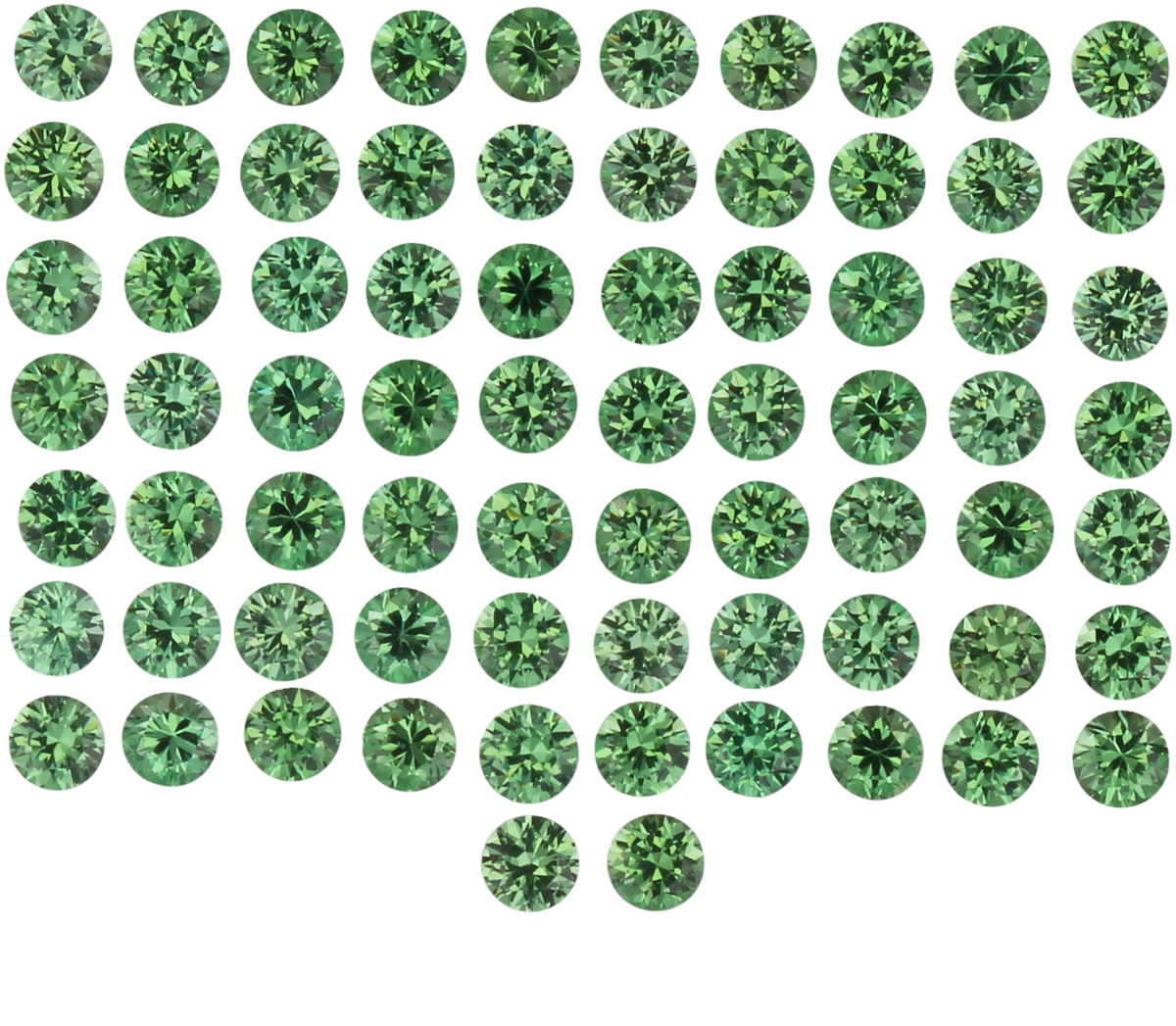 2.2mm Round Bright Green Mint Garnet