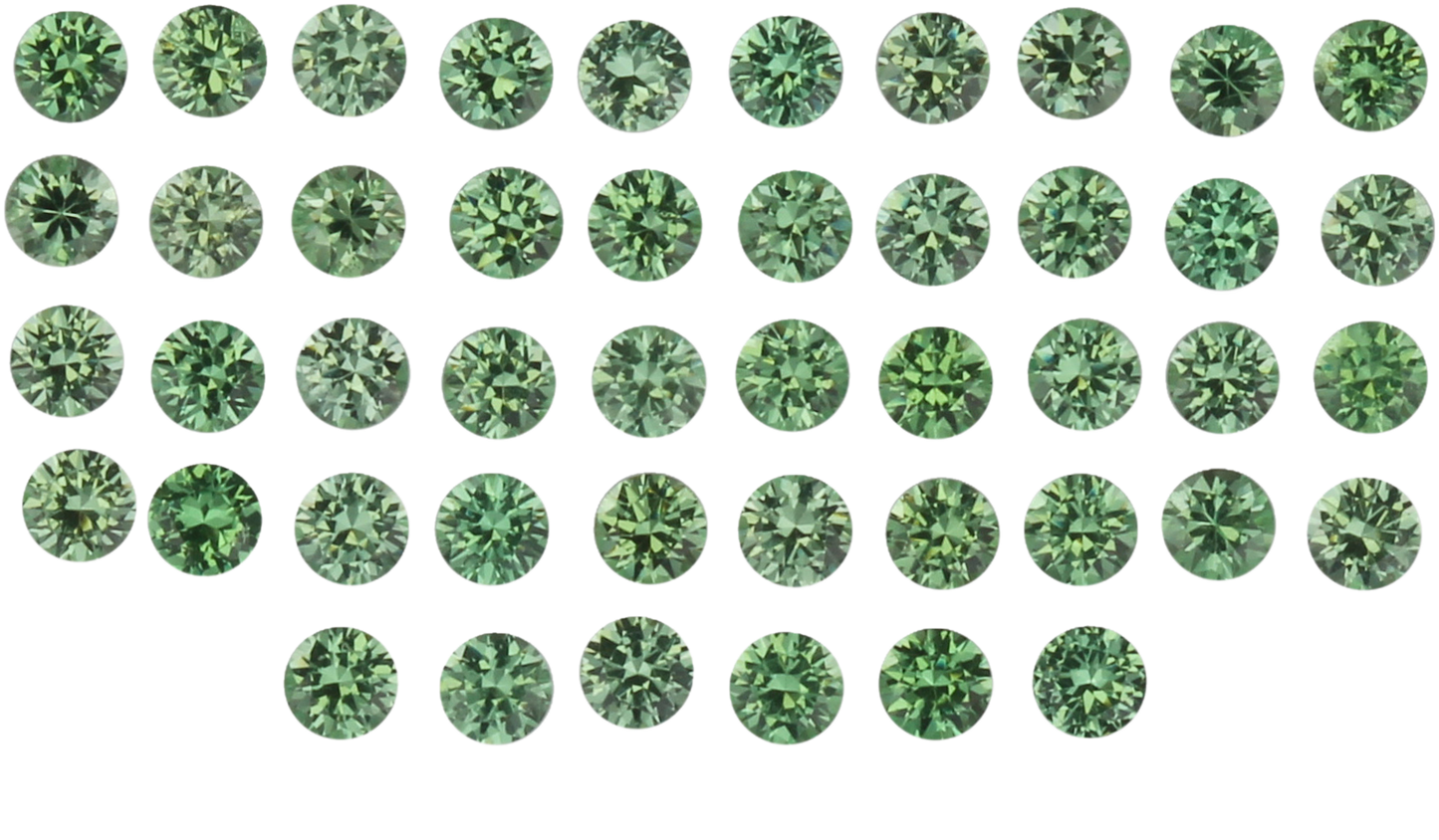 2mm Round Light Open Green Mint Garnet