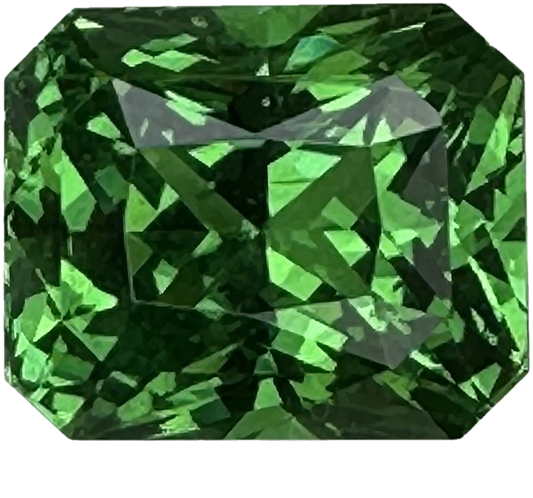 2.1ct Emerald Cut Bright Green Tsavorite