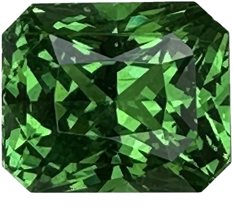 2.1ct Emerald Cut Bright Green Tsavorite