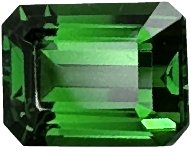 2.25ct Emerald Cut Fine Intense Green Tsavorite