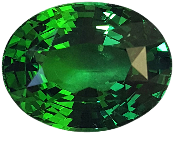 6.22ct Oval Gem Quality - Fine Intense Green Tsavorite