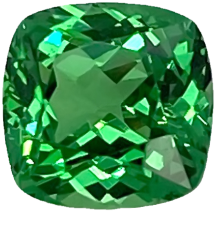 2.76ct Cushion Gem Quality - Fine Intense Green Tsavorite