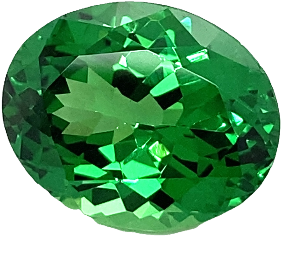 9.16ct Oval Gem Quality - Fine Intense Green Tsavorite
