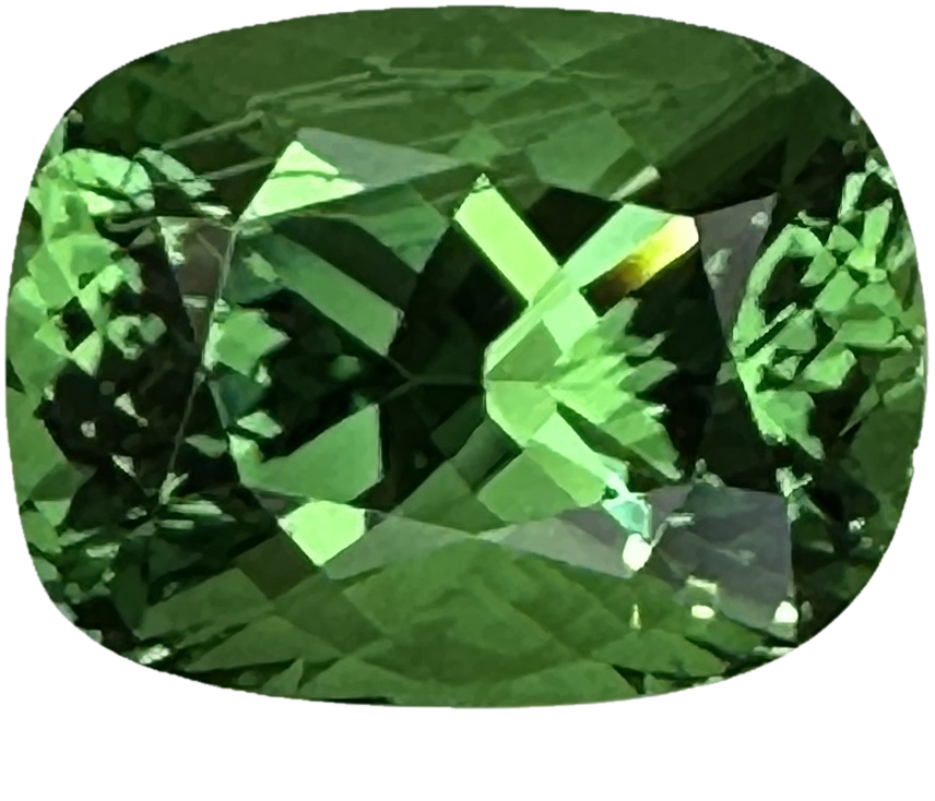 3.08ct Cushion Bright Green Tsavorite