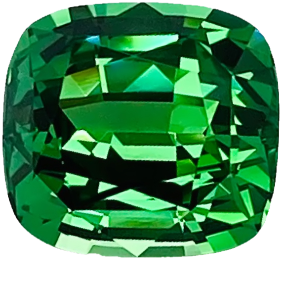 2.48ct Cushion Fine Intense Green Tsavorite