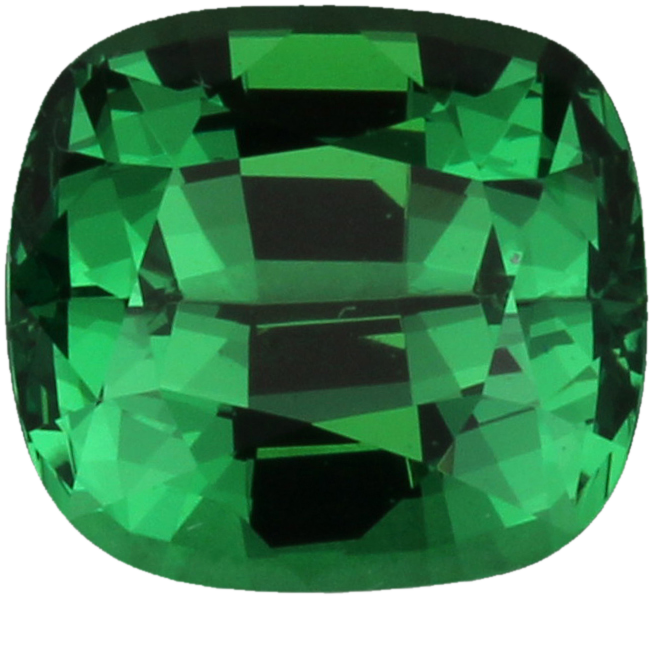 3.3ct Cushion Fine Intense Green Tsavorite