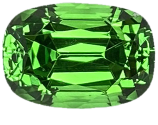 3.99ct Cushion Gem Quality - Fine Intense Green Tsavorite