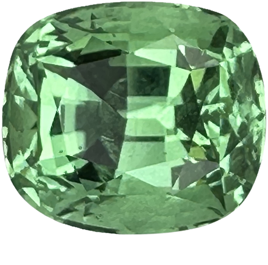 2.03ct Cushion Light Mint Green Tsavorite