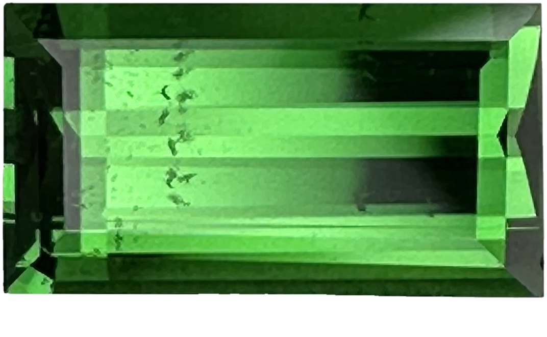 2.16ct Baguette Fine Intense Green Tsavorite
