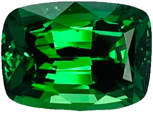 Cushion Gem Quality - Fine Intense Green Tsavorite