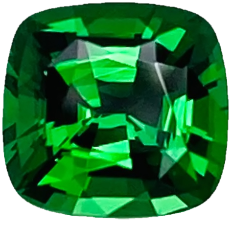 2.03ct Cushion Gem Quality - Fine Intense Green Tsavorite