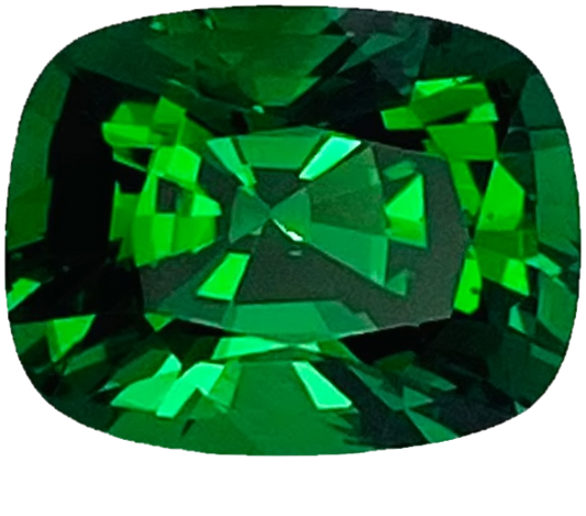 2.32ct Cushion Gem Quality - Fine Intense Green Tsavorite