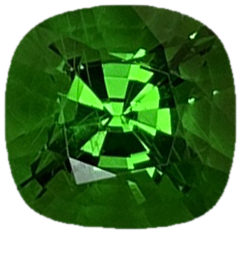 1.67ct Cushion Gem Quality - Fine Intense Green Tsavorite