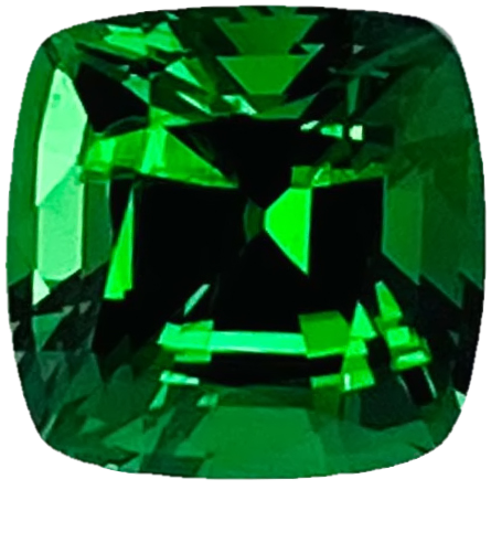 1.28ct Cushion Gem Quality - Fine Intense Green Tsavorite