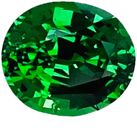 1.03ct Oval Gem Quality - Fine Intense Green Tsavorite