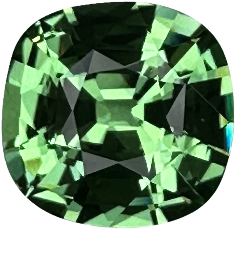 3.07ct Cushion Bright Green Tsavorite