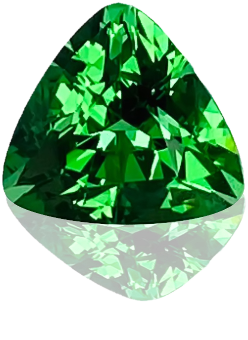 7.5mm Trillion Fine Mint Green Tsavorite