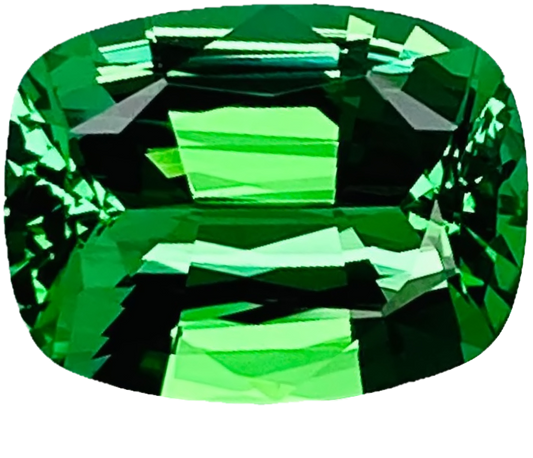 2.3ct Cushion Fine Mint Green Tsavorite