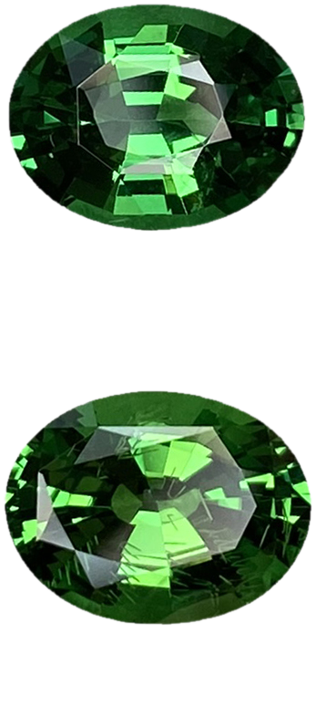 4.23ct Oval Bright Green Tsavorite Pair