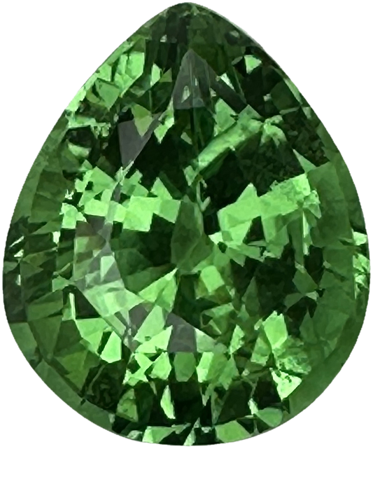 2.39ct Pear Shape Bright Green Tsavorite