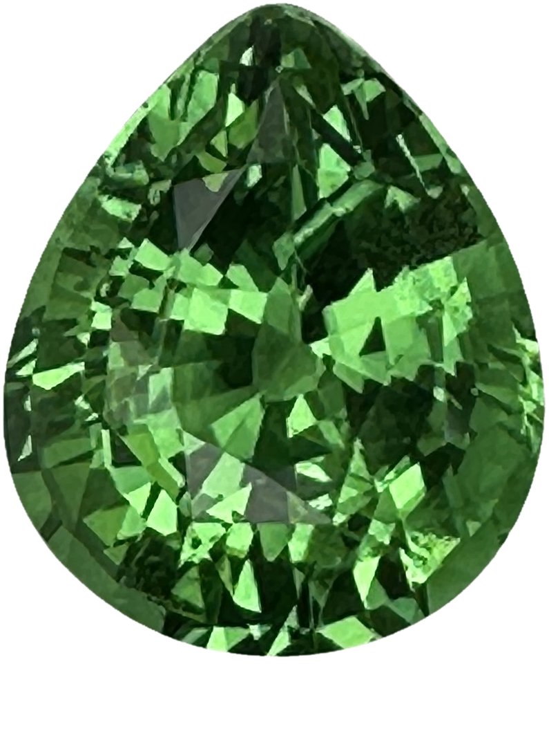 2.39ct Pear Shape Bright Green Tsavorite