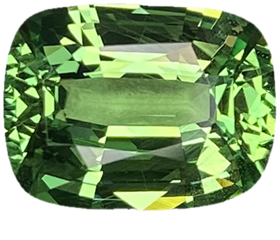 3.17ct Cushion Bright Green Tsavorite