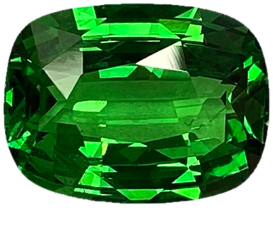 8.15ct Cushion Bright Green Tsavorite