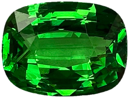 8.15ct Cushion Bright Green Tsavorite
