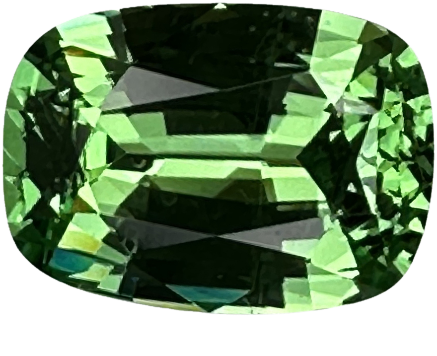 2ct Cushion Bright Green Tsavorite
