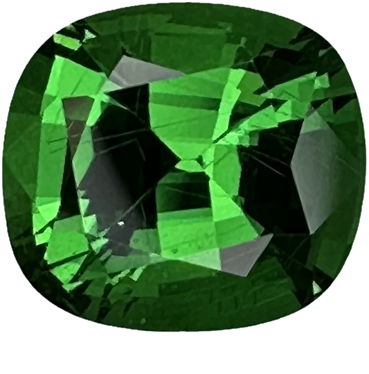 2.34ct Cushion Gem Quality - Fine Intense Green Tsavorite