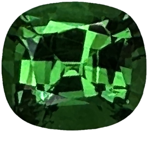 2.34ct Cushion Gem Quality - Fine Intense Green Tsavorite