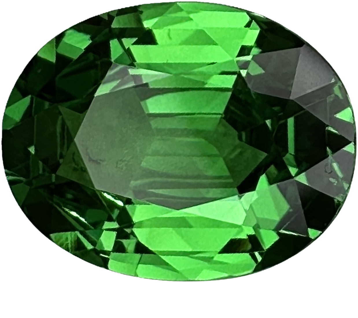 3.39ct Oval Gem Quality - Fine Intense Green Tsavorite