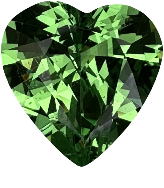 2.2ct Heart Shape Bright Green Tsavorite