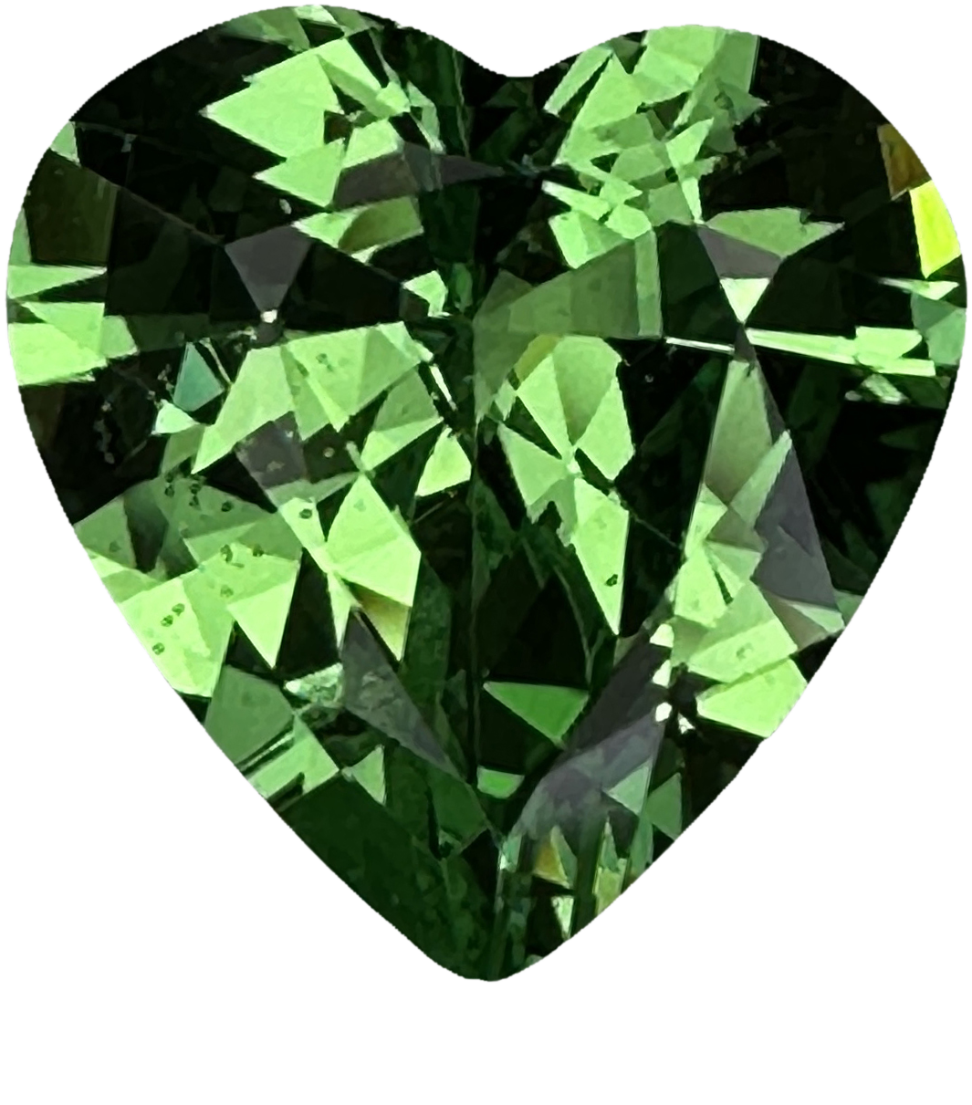 2.2ct Heart Shape Bright Green Tsavorite