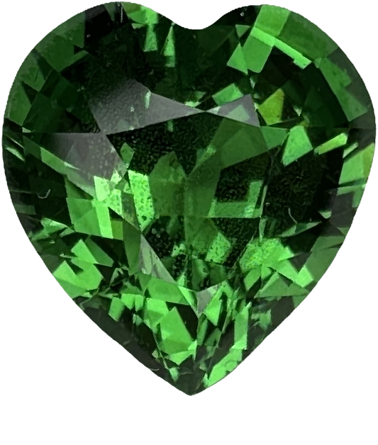 2.08ct Heart Shape Fine Intense Green Tsavorite