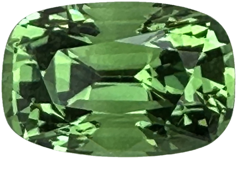 2ct Cushion Bright Green Tsavorite