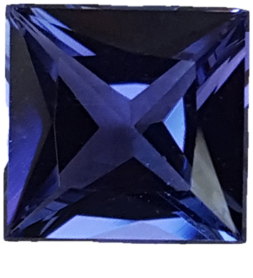 9.5mm Princess Cut AAA Color Tanzanite