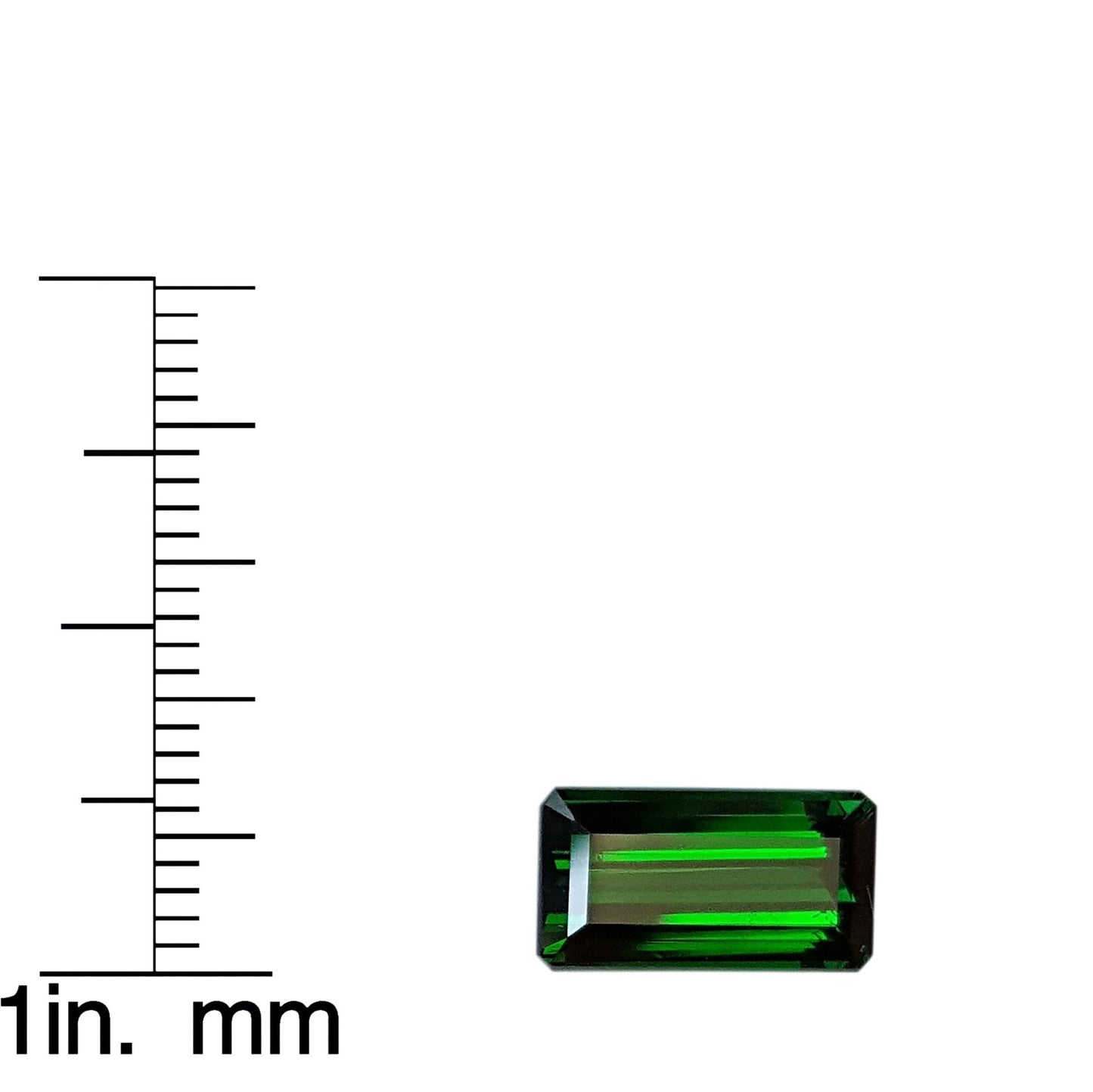 3.77ct Emerald Cut Fine Saturated Green Tsavorite