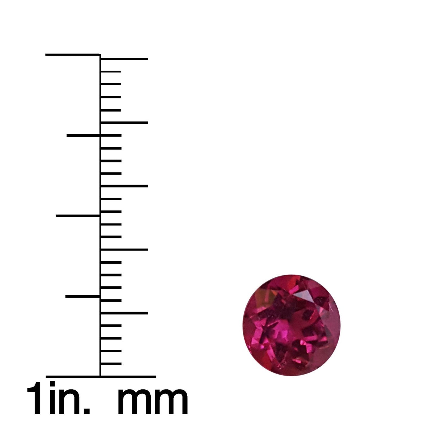 8mm Round AA Color Rubellite