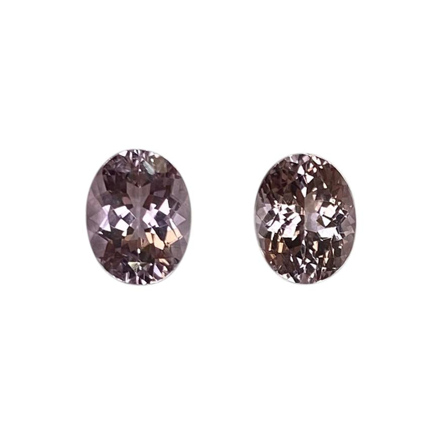 9x7mm Oval Very Light Pink Tourmaline Pair