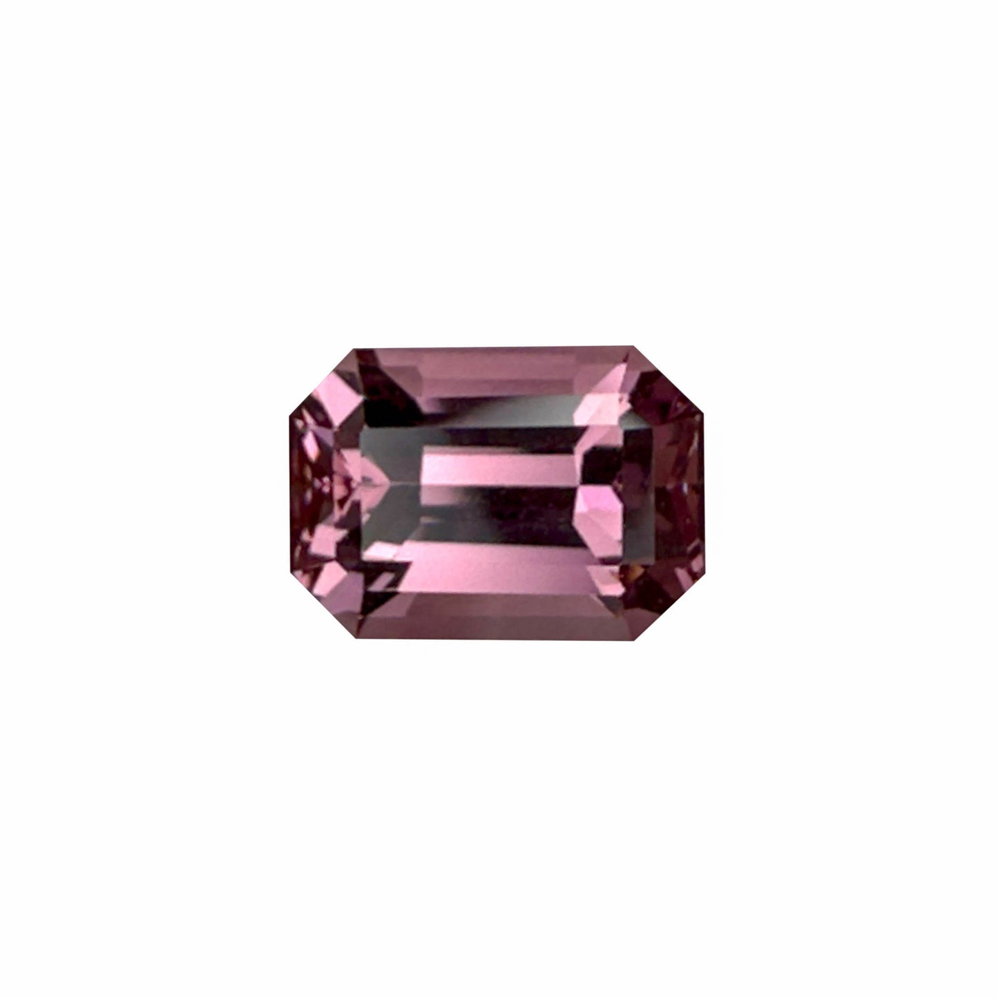 5.04ct Emerald Cut Light Pink Malaya Garnet