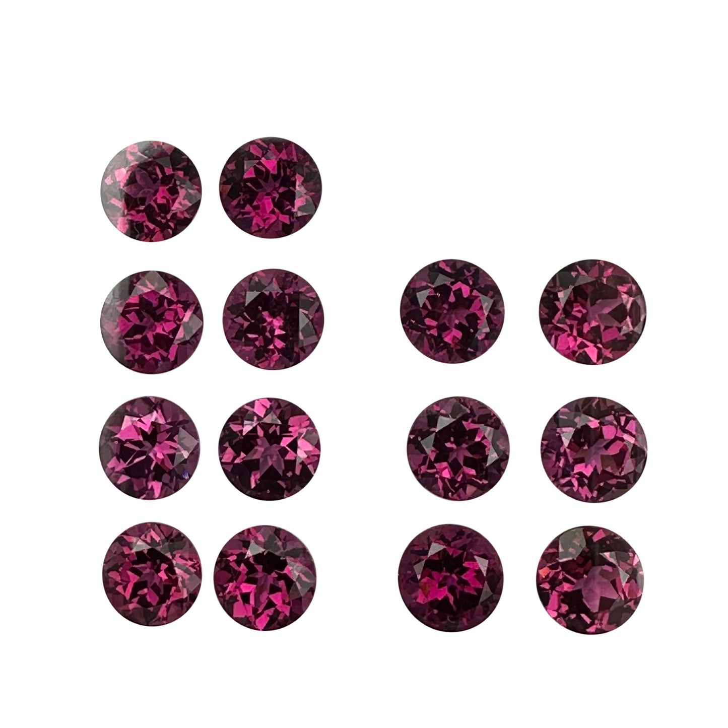 8.5mm Round Open Burgundy Rhodolite