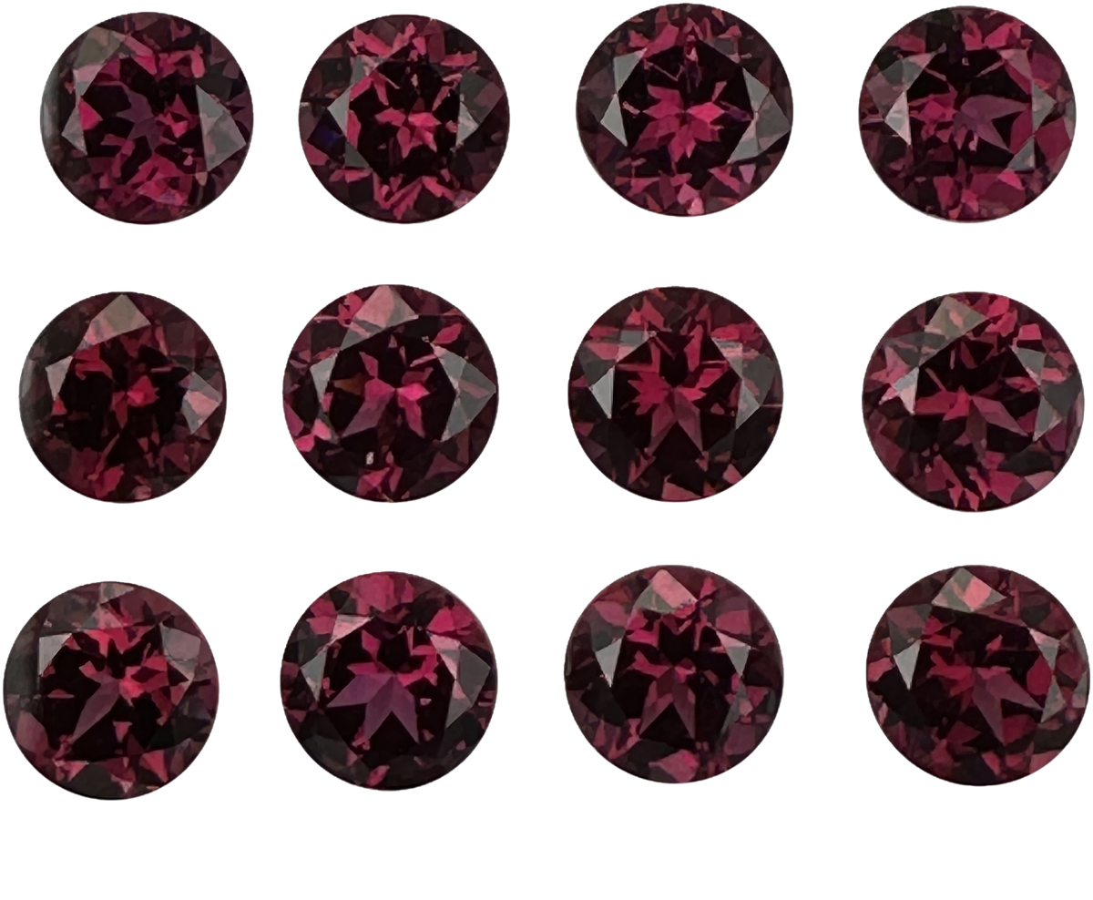 7.5mm Round Rhodolite Garnet