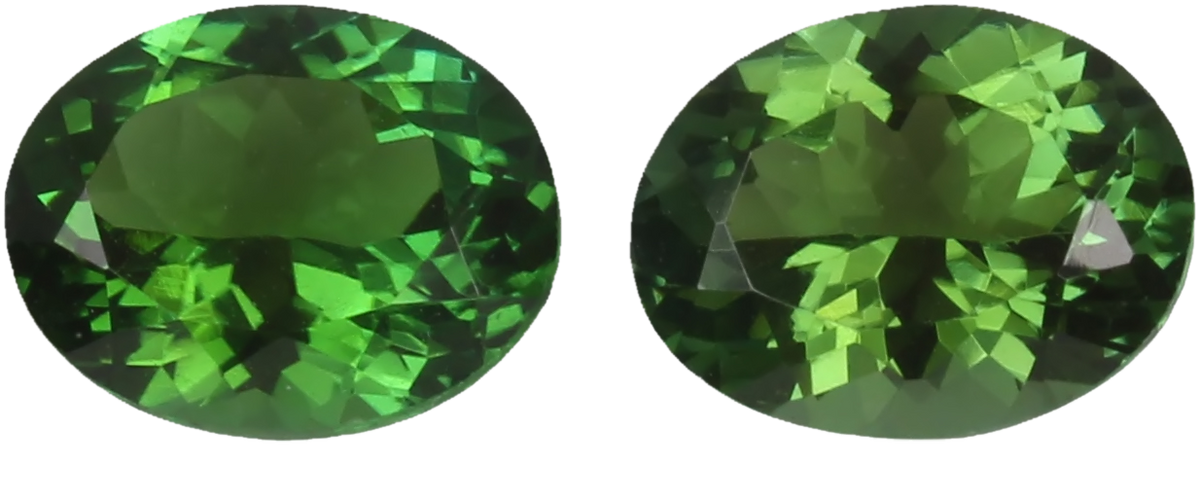 9x7mm Oval Mint Green Tourmaline Pair