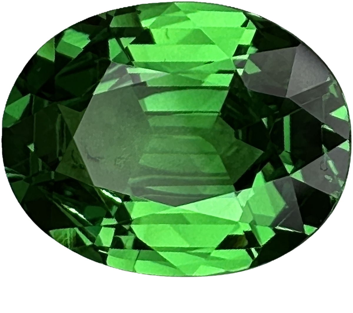 3.39ct Oval Gem Quality - Fine Intense Green Tsavorite