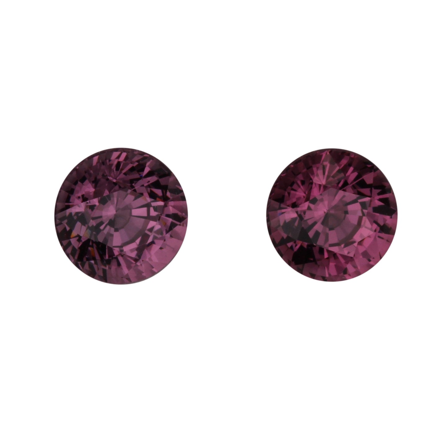 8mm Round Light Pink Malaya Garnet Pair