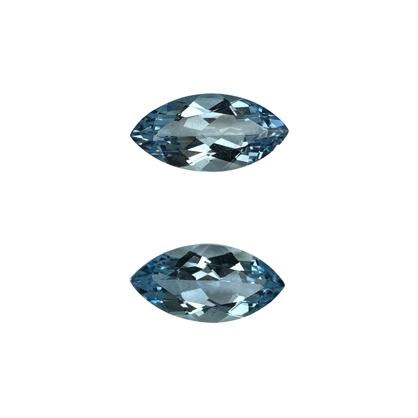 14x7mm Marquise AA Color Aquamarine Pair
