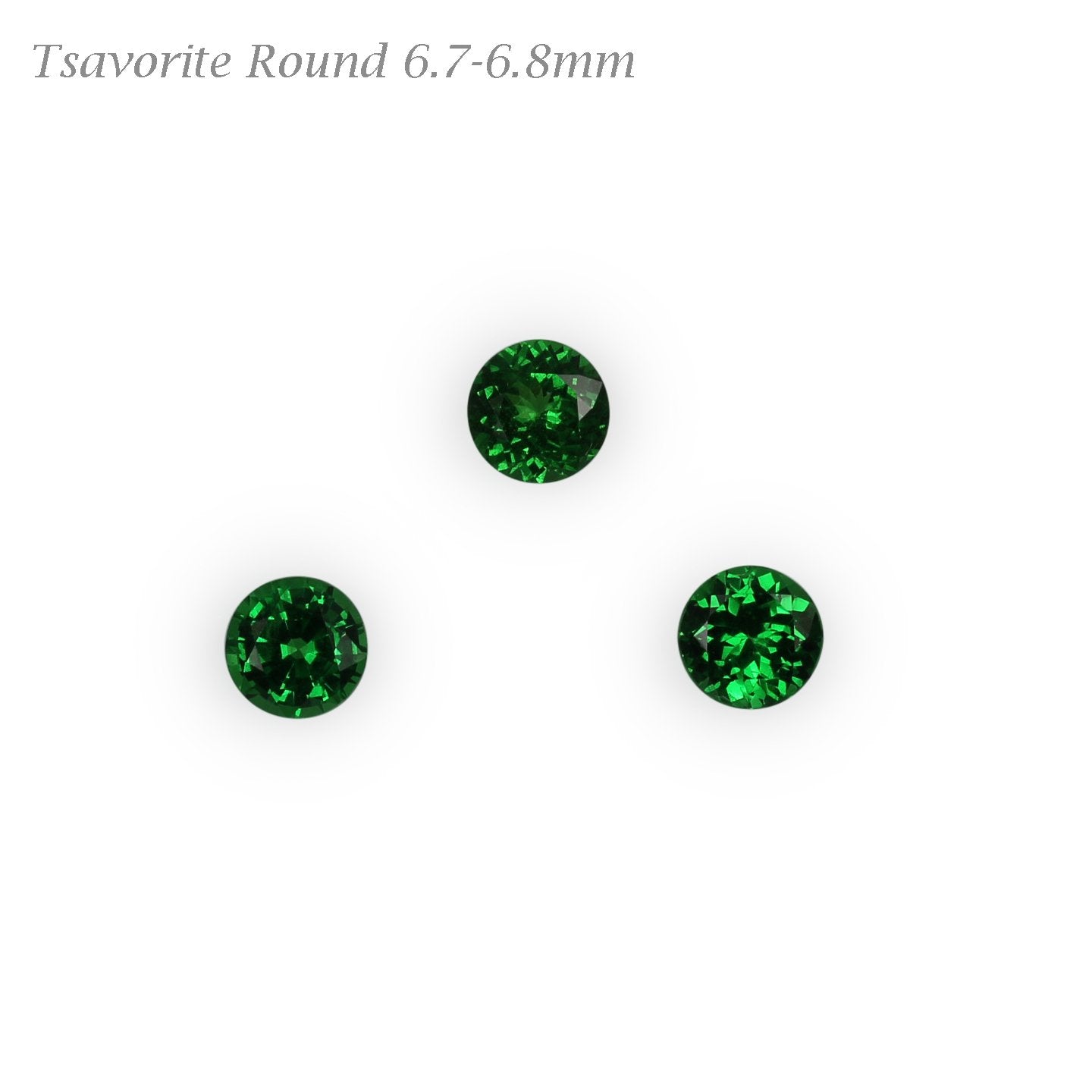 6.75mm Round Fine Intense Green Tsavorite