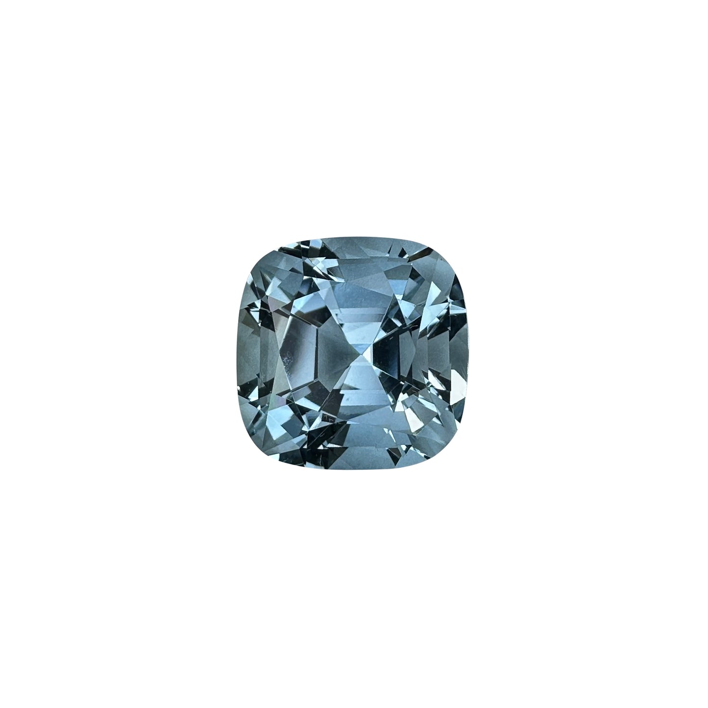 11mm Cushion Very Light Aquamarine